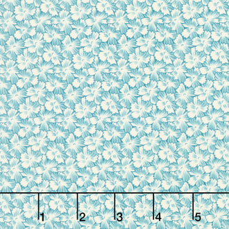 Sewing Basket - Aster Turquoise Yardage