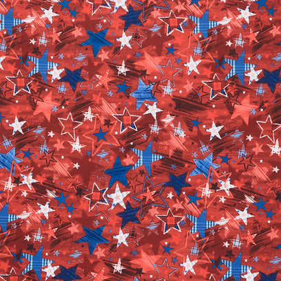 Fired Up - Stars Multi Size Red Yardage