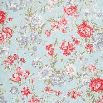 Collection for a Cause: Etchings - Bold Blossoms Aqua Yardage