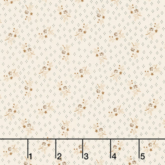 Scraps of Kindness - Tossed Flowers Cream Yardage