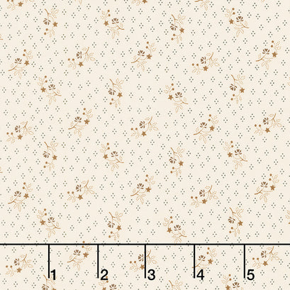 Scraps of Kindness - Tossed Flowers Cream Yardage
