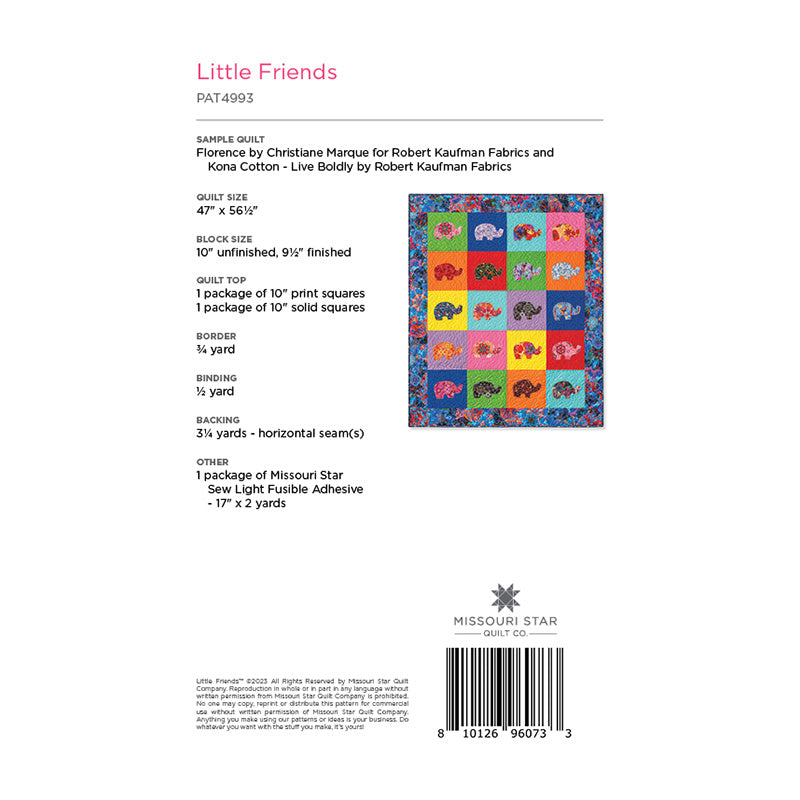 Little Friends Quilt Pattern by Missouri Star Alternative View #1