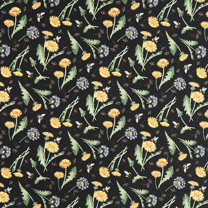Beecroft - Dandelion Toss Charcoal Multi Yardage