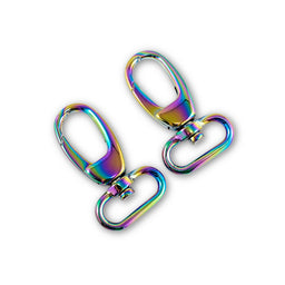 Emmaline 1" Designer Profile Swivel Snap Hooks - Set of Two Rainbow Primary Image