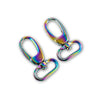 Emmaline 1" Designer Profile Swivel Snap Hooks - Set of Two Rainbow