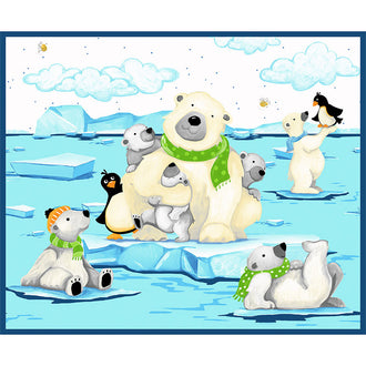 Burr the Polar Bear - Polar Bears Play Mat Aqua Panel