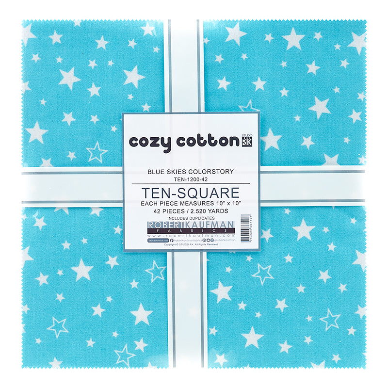 Cozy Cotton Flannels Blue Skies Colorstory Ten Squares Alternative View #1