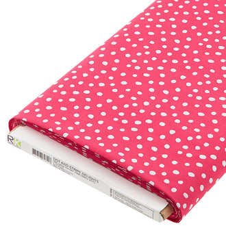 Dot and Stripe Delights - Bright Pink Small Dots 10 Yard Bolt