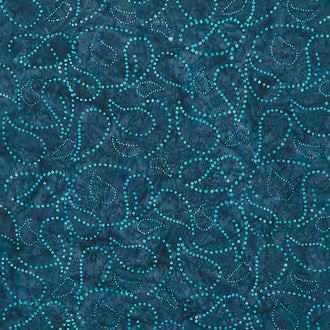 Paisley Got Mod Batiks - Paisley Dots Teal Ravine Yardage