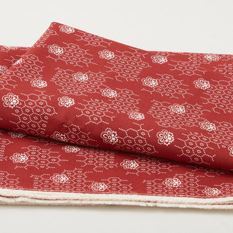 Memories in Redwork - Floral & Honeycomb Scarlet 2 Yard Cut