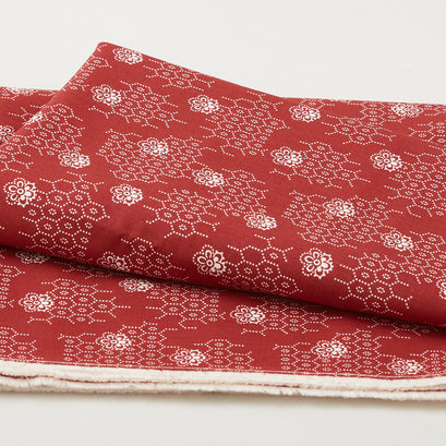 Memories in Redwork - Floral & Honeycomb Scarlet 2 Yard Cut