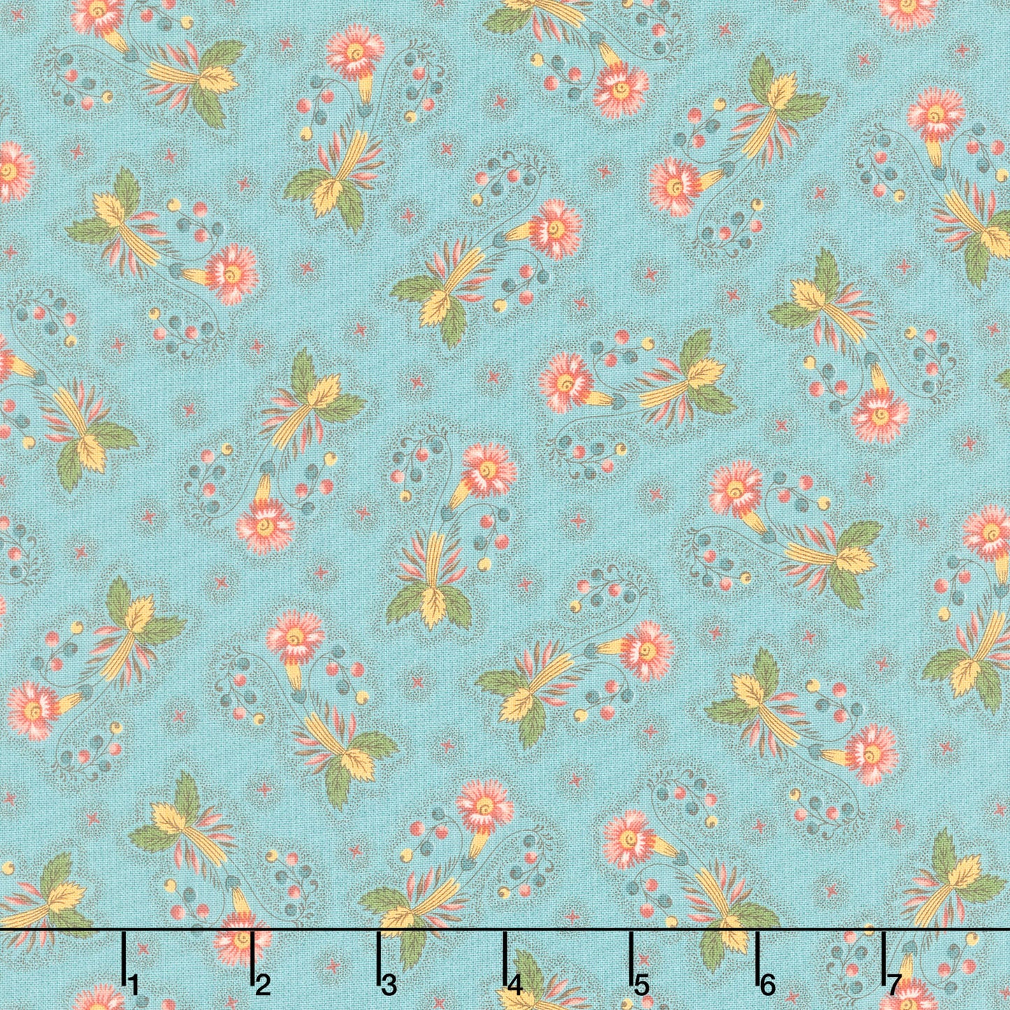 Dinah's Delight 1830-1850 - Dinah's Delights Robin's Egg Yardage Primary Image