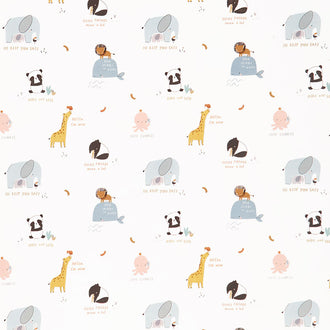 Little Things - Baby Animals Off White Yardage