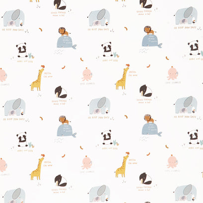 Little Things - Baby Animals Off White Yardage