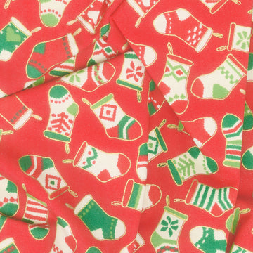 Holiday Charms - Holiday ColorstoryStockings Crimson Yardage Alternative View #1