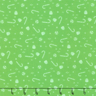 Merry Kitchmas - Candies Green Yardage