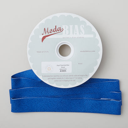 Thatched Bias Binding 20 Yard Spool - Royal
