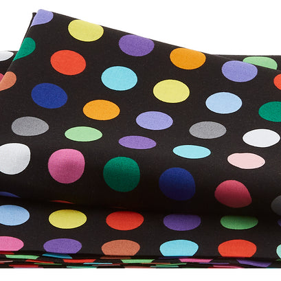 Never Enough Dots Favorites Big Dots Black 2 Yard Cut