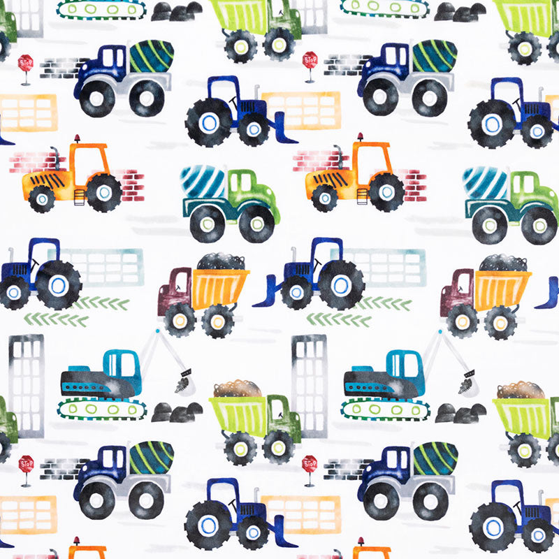 Cuddle® Prints - Tractor Haul Multi Digitally Printed Yardage Alternative View #1