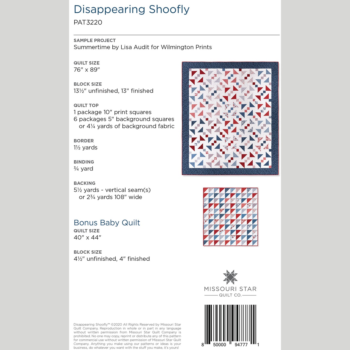 Digital Download - Disappearing Shoofly Quilt Pattern by Missouri Star Alternative View #1