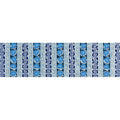 Holiday Flourish Blue - Stripes Blue Metallic Yardage Alternative View #2