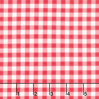 Redwork Christmas - Check Red Cream Yardage