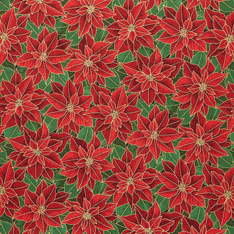 Holiday Flourish Holiday - Poinsettia Holiday Metallic Yardage