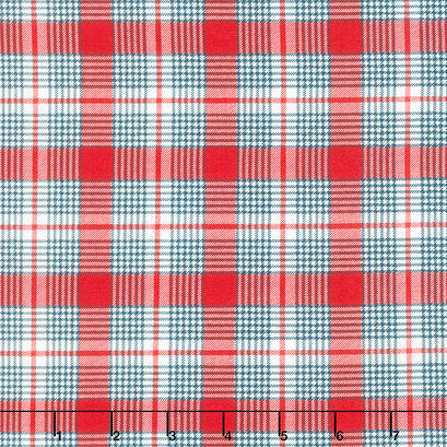 Stateside - Plaid Apple Red Yardage