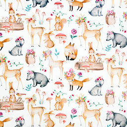 Cuddle® Prints - Sweet Darlings Snow Digitally Printed Minky Yardage Primary Image