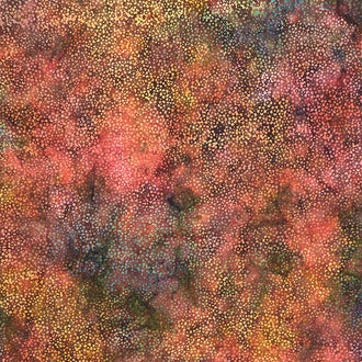 Bountiful Batiks - Mini Dot Floral Mulberry Yardage