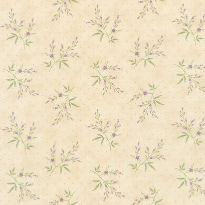 Iris and Ivy - Fresh Picked Flowers Ivory Yardage