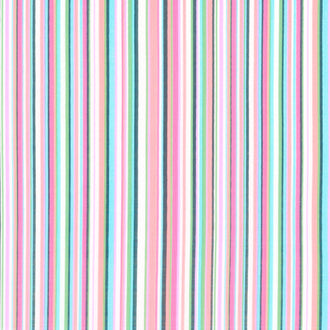 Unicorn Dreams - Plain Stripe White Multi Yardage