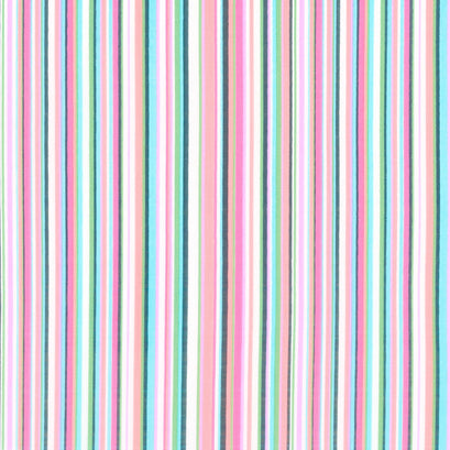 Unicorn Dreams - Plain Stripe White Multi Yardage