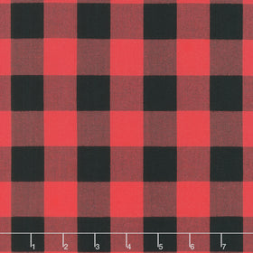 Carolina Gingham - 1" Woven Check Scarlet Yardage Primary Image