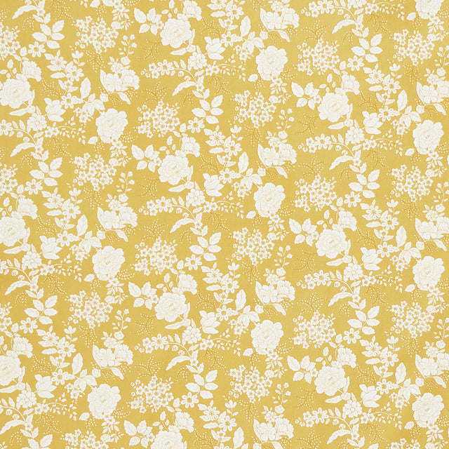 Tranquility (Henry Glass) - Floral Yellow Yardage Primary Image