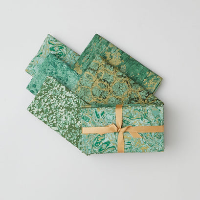 Green Metallic Favorites 5 Piece Fat Quarter Bundle