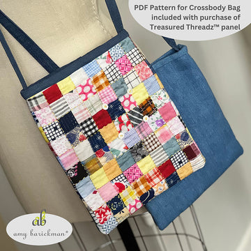 Treasured Threadz™ Postage Stamp Retro Patchwork Panel Alternative View #3