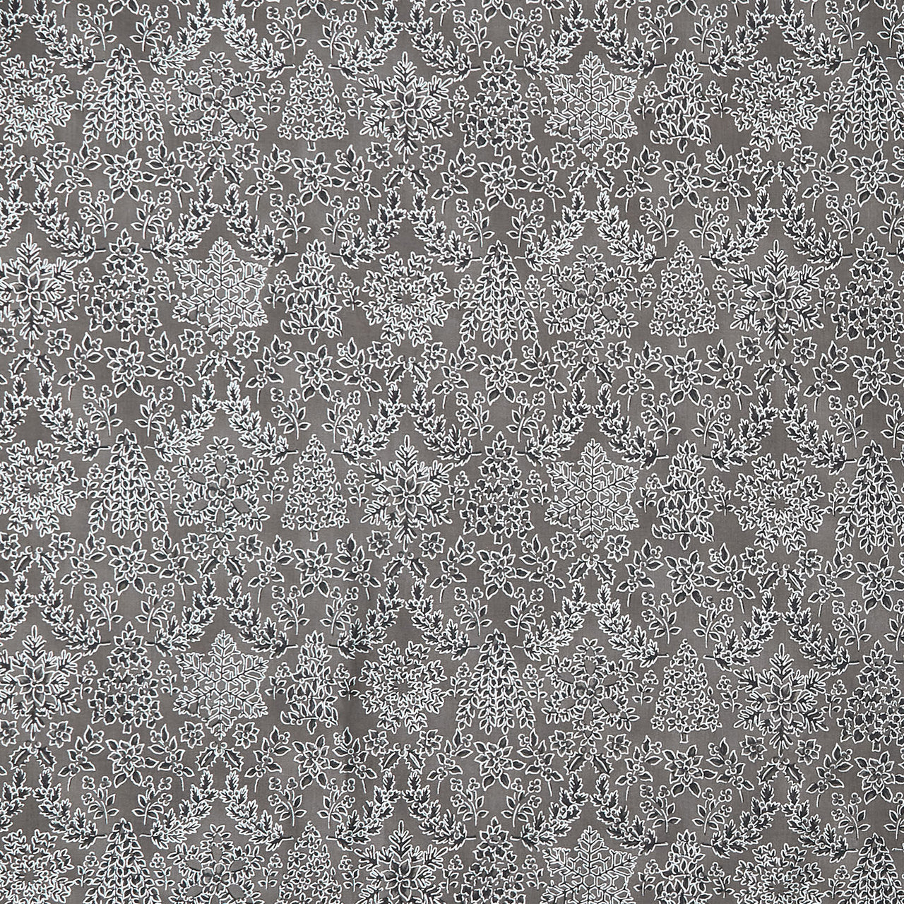 Holiday Flourish - Snow Flower - Damask Suede Yardage Primary Image