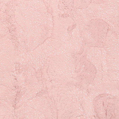 Luxe Cuddle® - Dazzle Rosewater Silver Metallic Minky Yardage