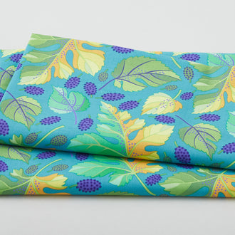 New Leaf - Mini Mulberry Turquoise 2 Yard Cut