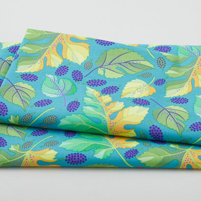 New Leaf - Mini Mulberry Turquoise 2 Yard Cut