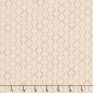 Sunwashed Romance 108" - Stair Step Geometric Tan Yardage Primary Image
