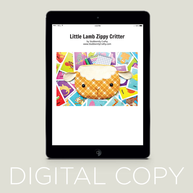 Digital Download - Little Lamb Zippy Critter Pouch Pattern Primary Image