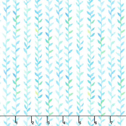 Summer Breeze - Vines Aqua Yardage