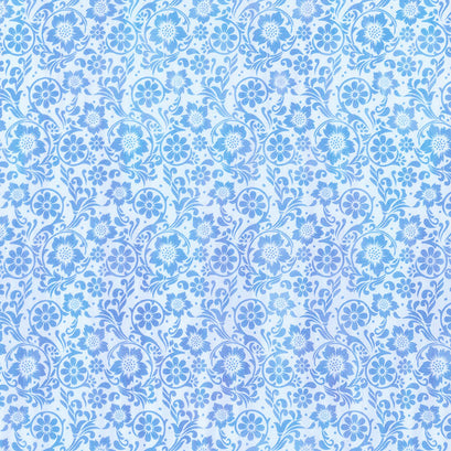 Garden of Dreams II - Garden Tonal Blue Yardage