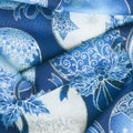 Holiday Flourish Blue - Ornaments Blue Metallic Yardage Alternative View #1