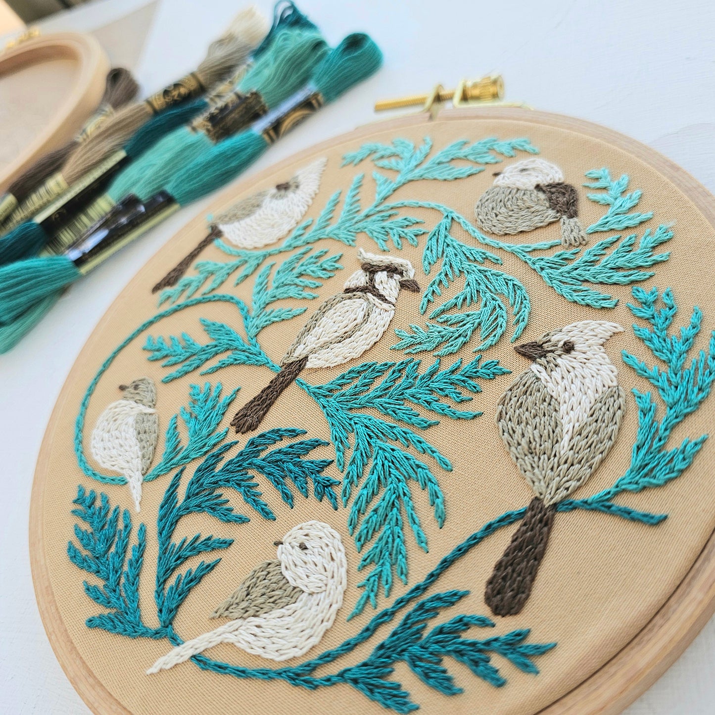 Winter Birds Embroidery Kit Alternative View #1