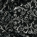 Holiday Flourish Scarlet - Swirls Onyx Metallic Yardage Alternative View #1
