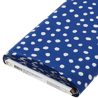 Dot and Stripe Delights - Blue Large Dots 10 Yard Bolt