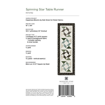 Spinning Star Table Runner Pattern by Missouri Star Alternative View #1